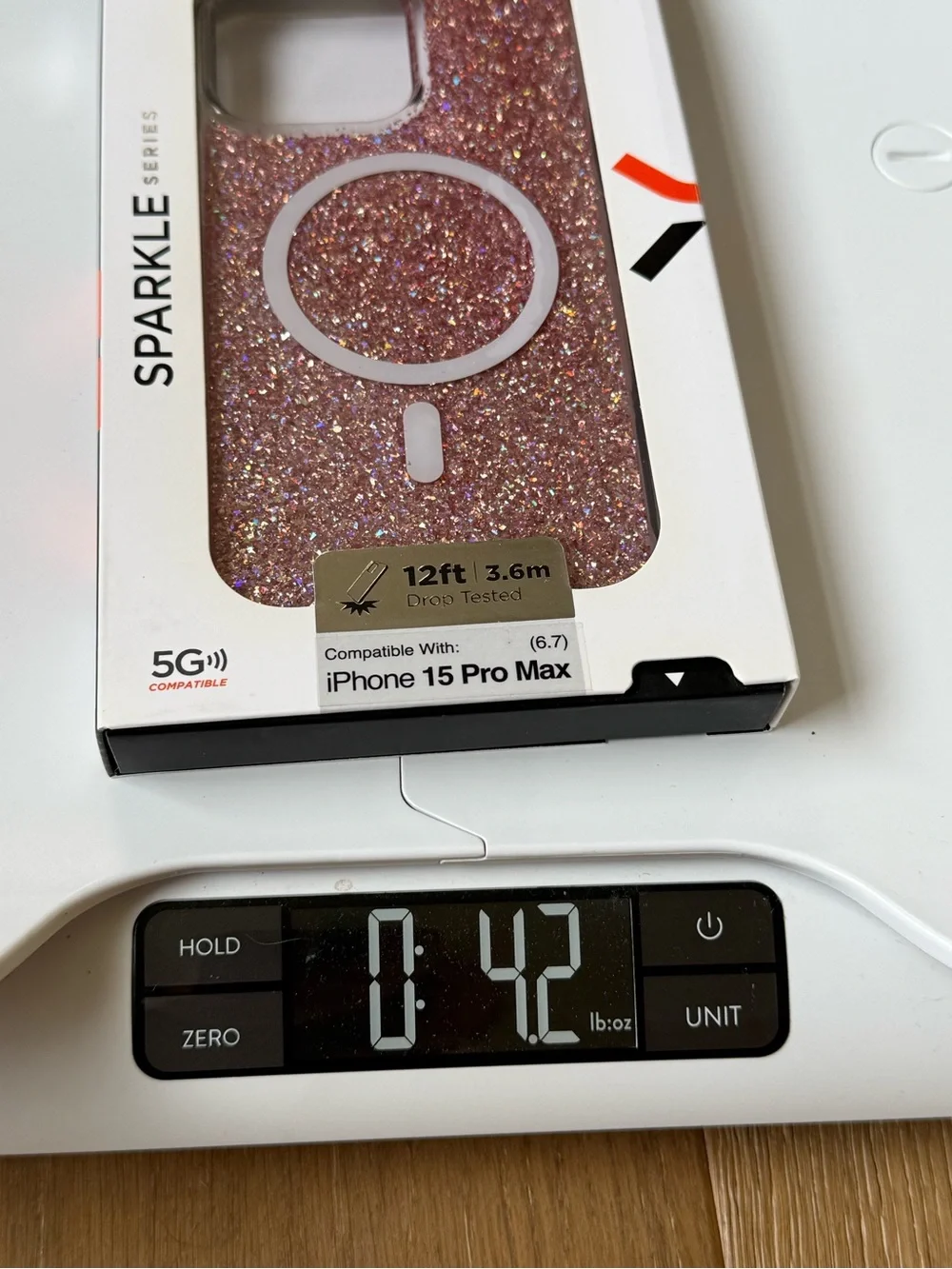 New Sparkle Series MagSafe Case for iPhone 15 Pro Max 6.7” Pink Sparkle Glitter